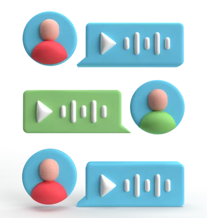 Message vocal  3D Icon