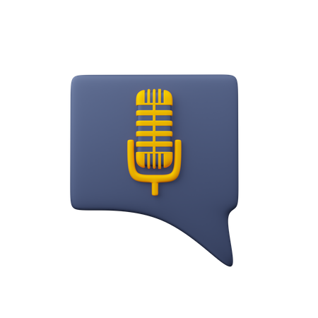 Message vocal  3D Icon