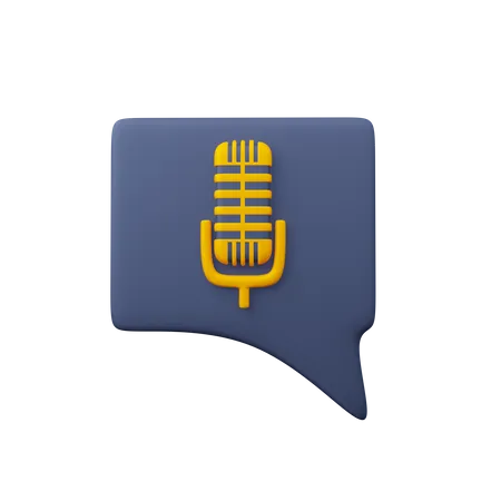 Message vocal  3D Icon