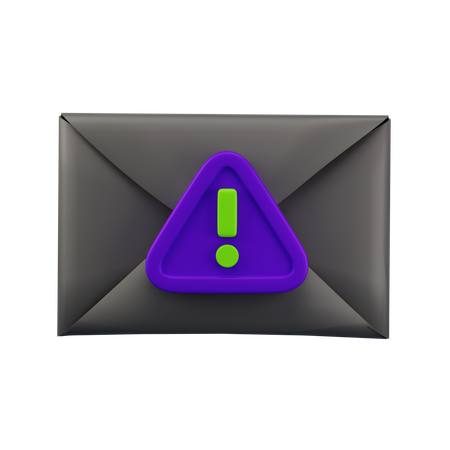 Message Warning  3D Icon