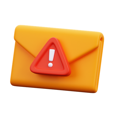 Message Warning  3D Icon