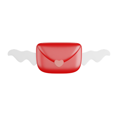 Message With Wings  3D Icon