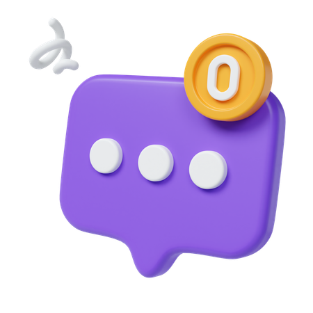 Zéro message  3D Icon