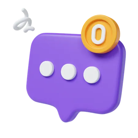 Zéro message  3D Icon