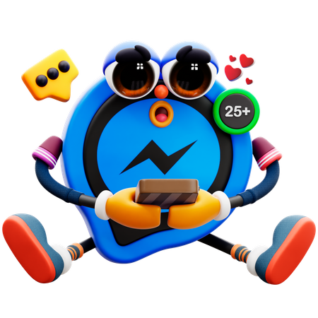 Messager Sticker  3D Illustration