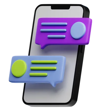 Messagerie mobile  3D Icon