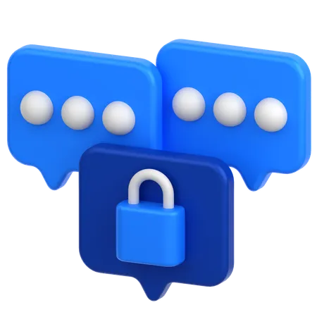 3 D Icon Of Secure Messages 3D Icon