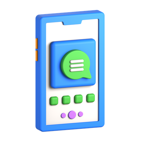 メッセージングアプリ  3D Icon