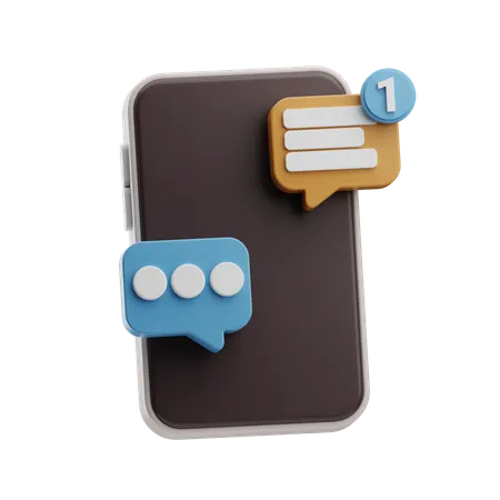 Messaging Notifications  3D Icon