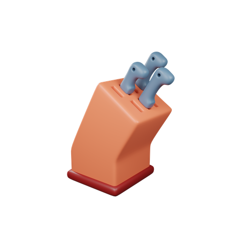 Messerblock  3D Icon