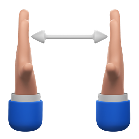 Geste des mains de mesure de distance  3D Icon