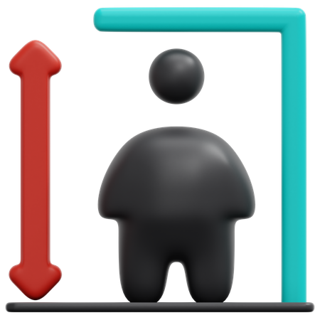 Mesure de la hauteur  3D Icon
