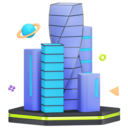 Meta City  3D Icon