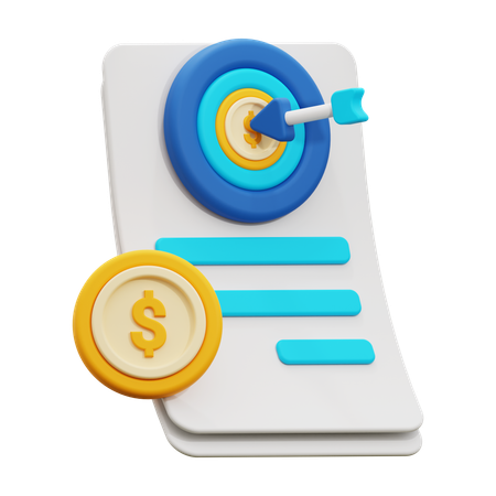 Objetivo financeiro  3D Icon