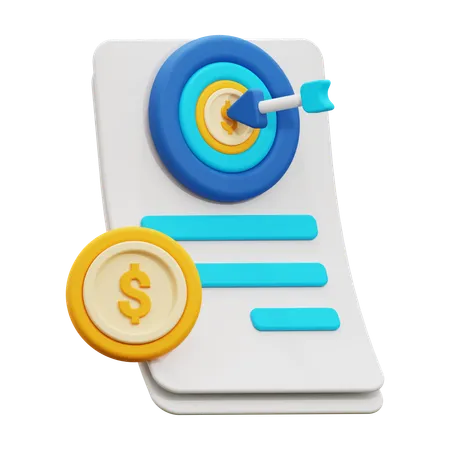 Objetivo financeiro  3D Icon