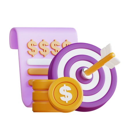 Objetivo financeiro  3D Icon