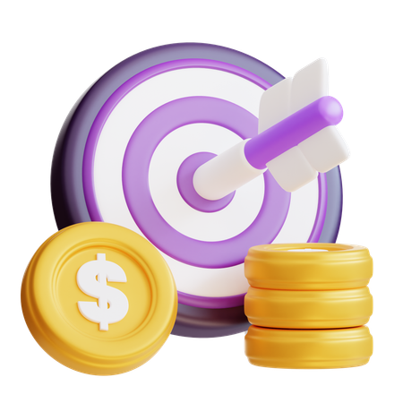 Objetivo financeiro  3D Icon