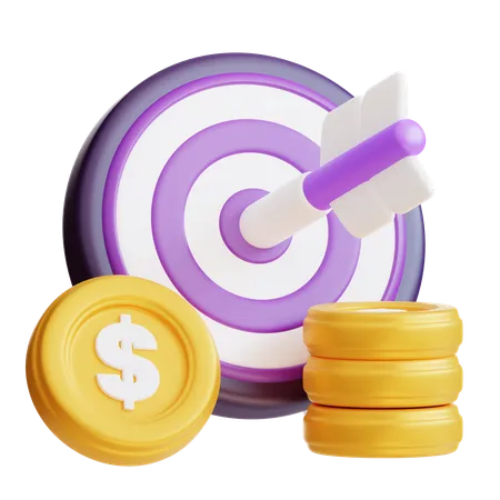 Objetivo financeiro  3D Icon