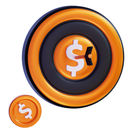 Objetivo financeiro  3D Icon