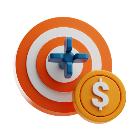 Objetivo financeiro  3D Icon