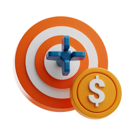 Objetivo financeiro  3D Icon