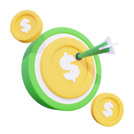 Objetivo financeiro  3D Icon