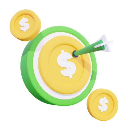 Objetivo financeiro  3D Icon