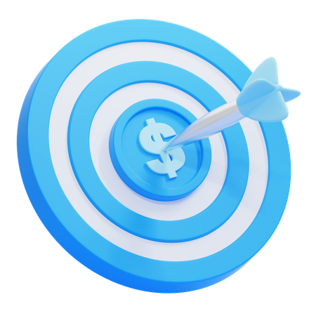 Objetivo financeiro  3D Icon