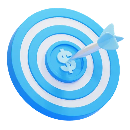 Objetivo financeiro  3D Icon