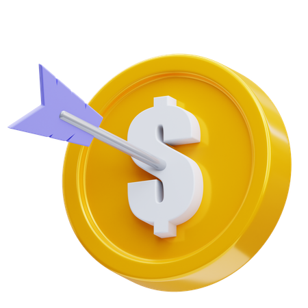 Objetivo financeiro  3D Icon