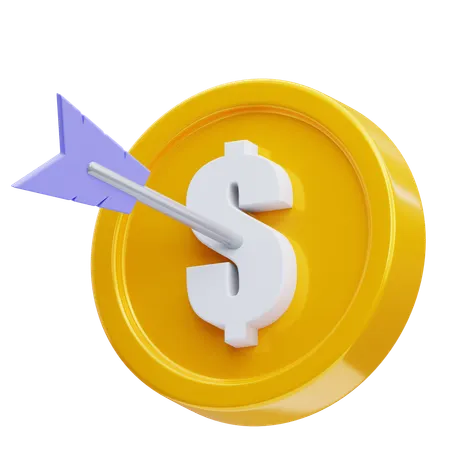 Objetivo financeiro  3D Icon