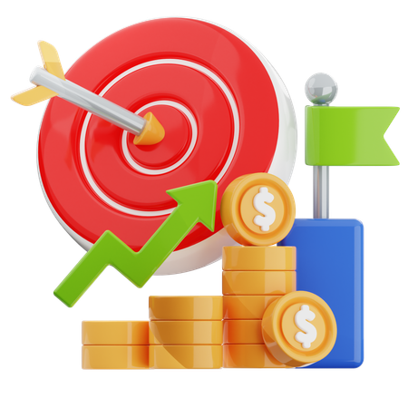 Objetivo financeiro  3D Icon