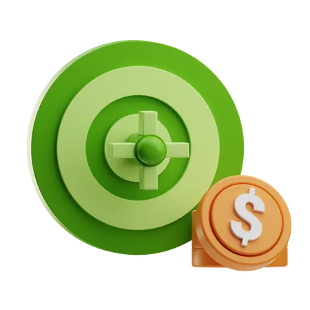 Objetivo financeiro  3D Icon