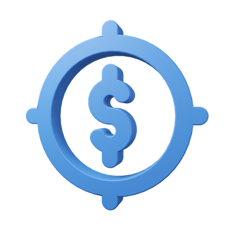 Objetivo financeiro  3D Icon