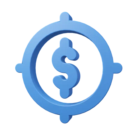 Objetivo financeiro  3D Icon