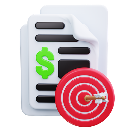 Objetivo financeiro  3D Icon