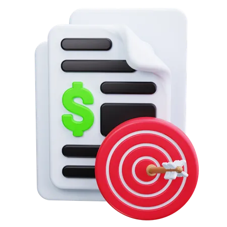 Objetivo financeiro  3D Icon