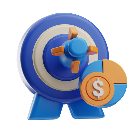 Objetivo financeiro  3D Icon