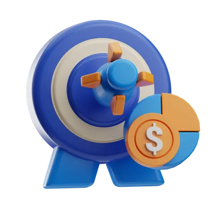 Objetivo financeiro  3D Icon