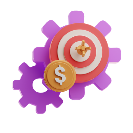 Objetivo financeiro  3D Icon