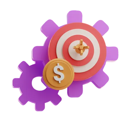 Objetivo financeiro  3D Icon