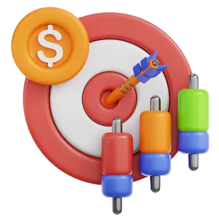 Objetivo financeiro  3D Icon