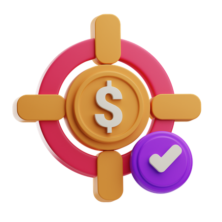 Objetivo financeiro  3D Icon