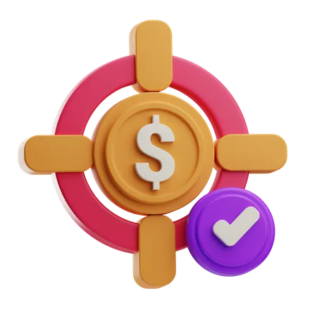 Objetivo financeiro  3D Icon