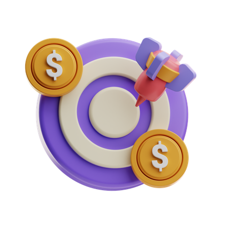 Meta financeira  3D Icon
