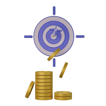 Objetivo financeiro  3D Icon