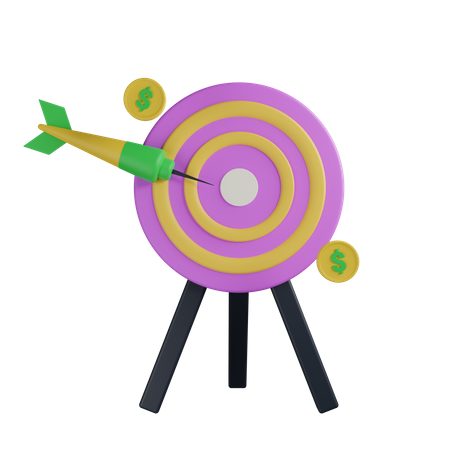 Objetivo financeiro  3D Icon