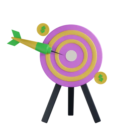 Objetivo financeiro  3D Icon