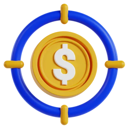 Objetivo financeiro  3D Icon