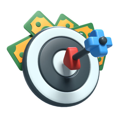 Objetivo financeiro  3D Icon